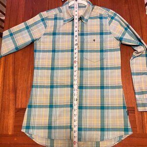 Foursquare Lightweight Plaid Long sleeve Button-Up Shirt, Women's M